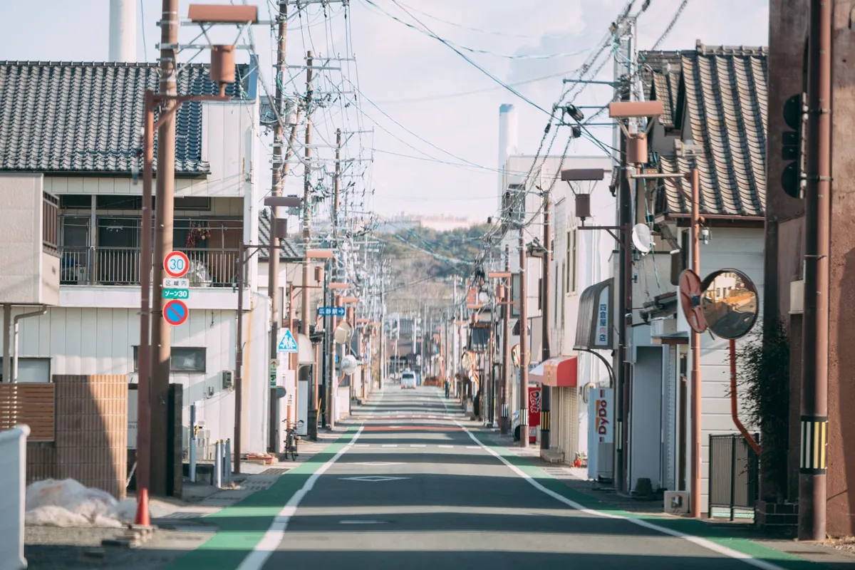 商店のある町並み。離れがお店として活用された事例のイメージ